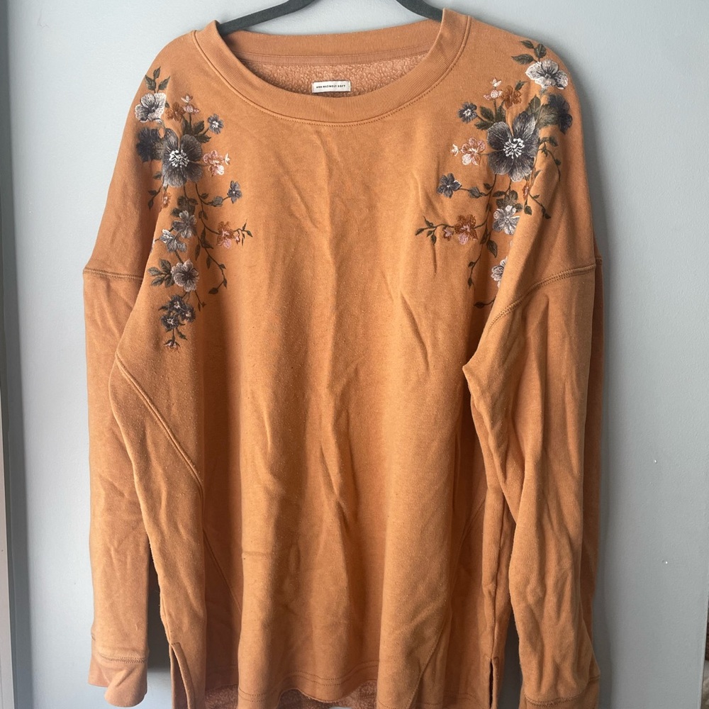 American Eagle Outfitters Soft Textured Top in Warm Orange